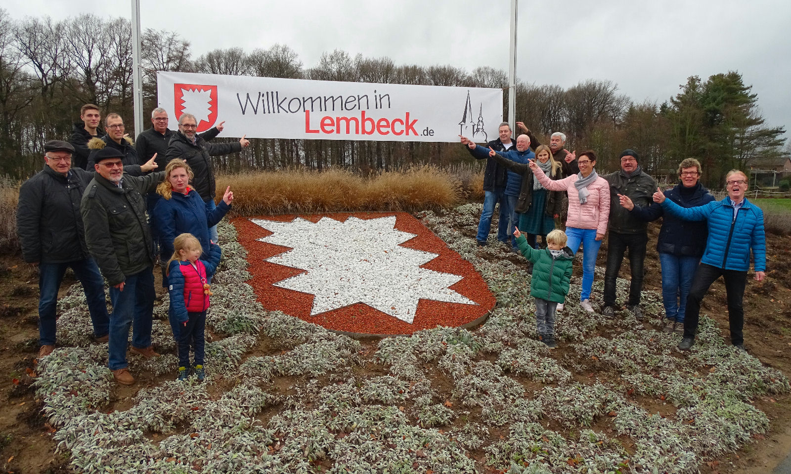 Verein 1000 Jahre Lembeck, Willkommenshügel, Willkommensbanner