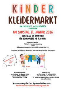 Kinder Kleidermarkt 31.01.2026